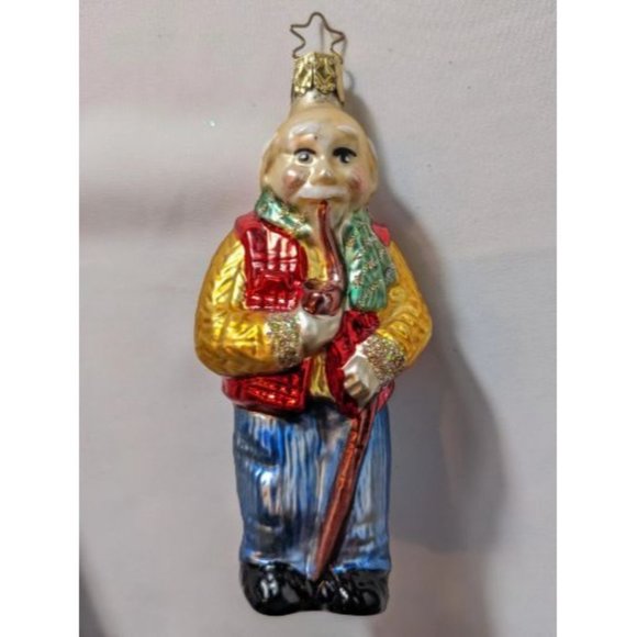 Grandpa Retired Old World Christmas Inge Glas Ornament - Picture 3 of 3